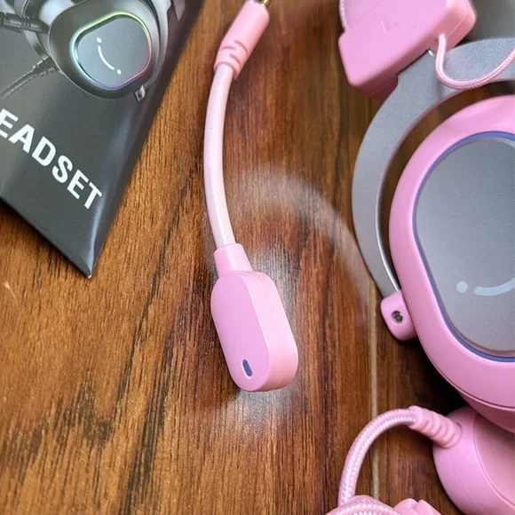 NWT Ampligame Fifine H6 Pink Wired PC Gaming Headset, Microphone Headphones - Picture 12 of 16